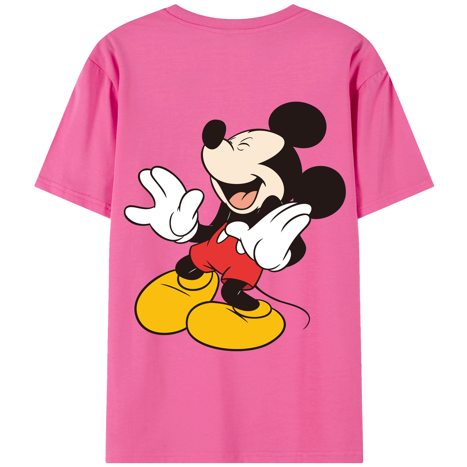 （画像用） ミッキーマウス Mickey Mouse レディース半袖Tシャツ(バックプリント)